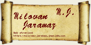 Milovan Jaramaz vizit kartica